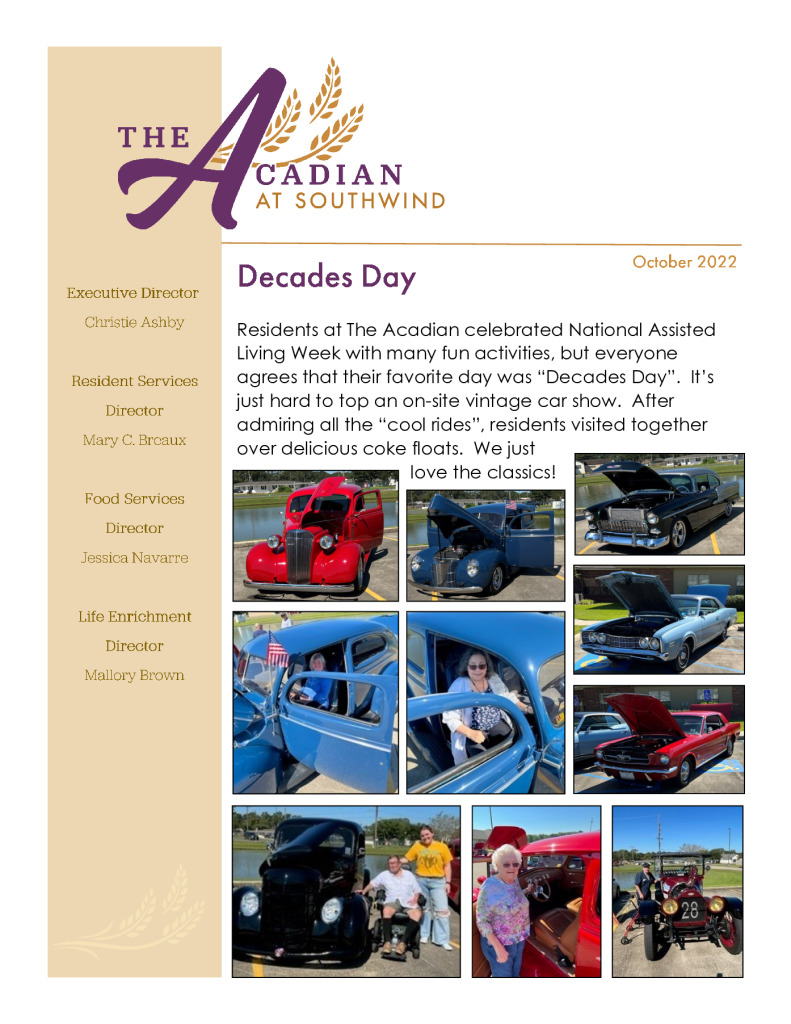 thumbnail of The Acadian October 2022 Newsletter