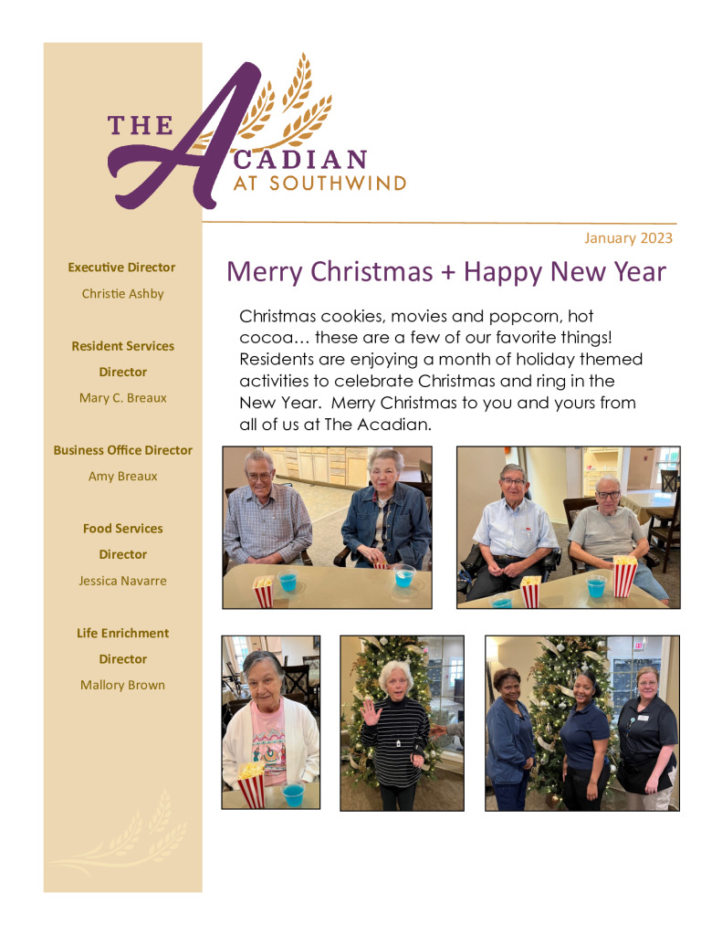 thumbnail of The Acadian January 2022 Newsletter